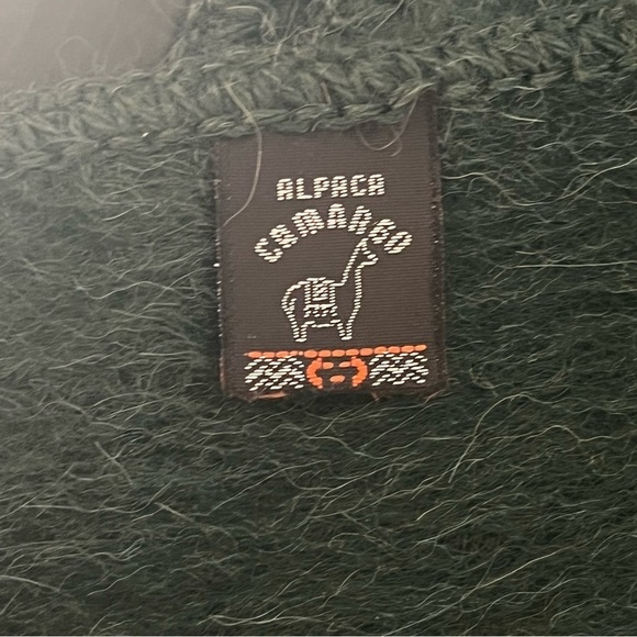 Camargo Alpaca Scarf with Alpaca Stitched Logo, dark green, unisex, 66.5”x 9” - Picture 6 of 13